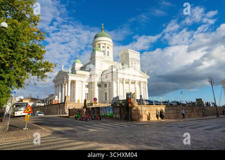 Helsinki, Finlande. Août 26 2025. vue extérieure de la cathédrale en centre-ville Banque D'Images