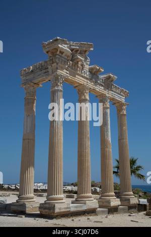 Temple d'Apollon (IIe siècle après JC), Side, Antalya, Turquie Banque D'Images