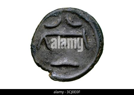 Pièce de l'âge du fer britannique de la tribu Cantii Banque D'Images