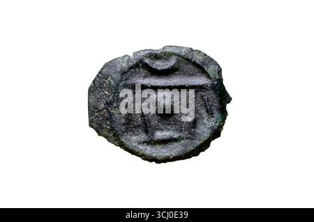 Pièce de l'âge du fer britannique de la tribu Cantii Banque D'Images