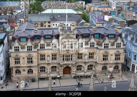 Rhodes Building of Oriel College, High Street, Oxford, Oxfordshire, Angleterre, ROYAUME-UNI Banque D'Images