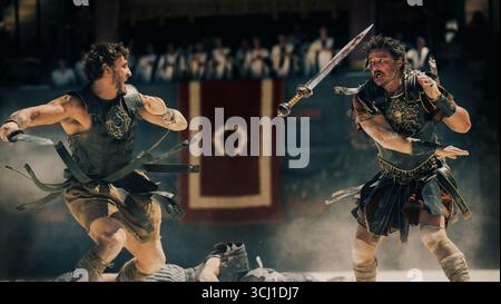 Gladiator II année : 2024 USA réalisé par Ridley Scott Paul Mescal, Pedro Pascal Banque D'Images