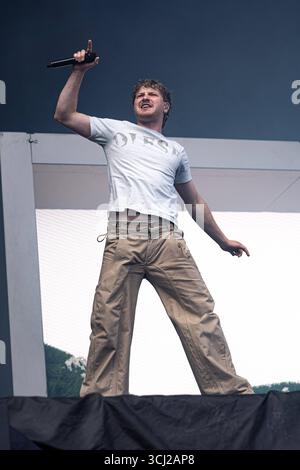 Der deutsche rappeur Gustav Friedländer der Band 01099 BEI seinem ...