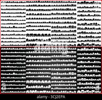 Grande collection de silhouettes de maison dans divers designs sur un noir et blanc Illustration de Vecteur