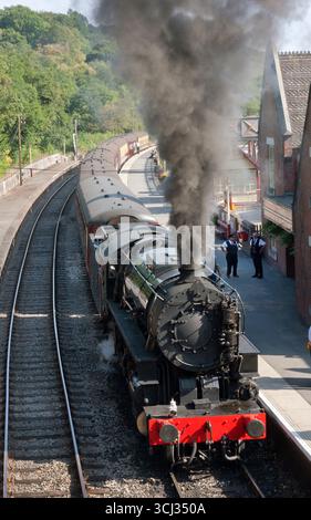 Kingsley & Froghall Heritage Railway station, Churnet Valley, Staffordshire, Angleterre Banque D'Images