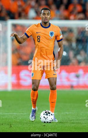 Rotterdam, pays-Bas. 04th Sep, 2025. ROTTERDAM, 04-09-2025, Stadium de Kuip, saison 2025/2026, qualification pour la Coupe du monde de la FIFA entre les pays-Bas et la Pologne. Joueur néerlandais Ryan Gravenberch crédit : Pro Shots/Alamy Live News Banque D'Images