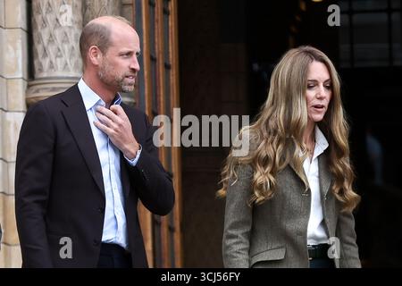 Londres. ROYAUME-UNI. 04 sept. 2025. Catherine, princesse de Galles et Guillaume, prince de Galles visitent le Musée d'histoire naturelle de South Kensington, Londres. Crédit : Dinendra Haria/Alamy Live News Banque D'Images