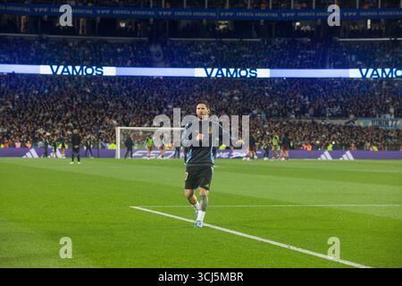 Buenos Aires, Argentine. 04th Sep, 2025. Lionel Messi, de l'Argentine, vu avant la qualification pour la Coupe du monde de la FIFA entre l'Argentine et le Venezuela au stade MAS Monumental. Score final : Argentine 3 - 0 Venezuela crédit : SOPA images Limited/Alamy Live News Banque D'Images