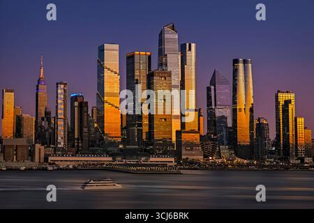 Quartier Hudson Yards à Manhattan, NY Banque D'Images