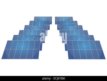 Cellule solaire. Panneau solaire. Sources d'énergie renouvelables. Énergie propre et verte. Illustration de Vecteur