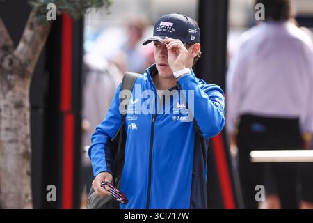 Monza, Italie. 05th Sep, 2025. Franco Colapinto, de formule 1 alpine, regarde pendant les essais libres 1 avant le Grand Prix de F1 d'Italie. Crédit : Marco Canoniero/Alamy Live News Banque D'Images