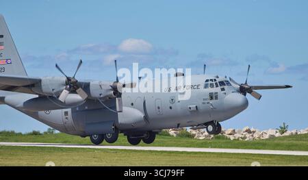 2025 Cleveland Air Show US Air Force Lockheed C-5 Galaxy avion cargo Banque D'Images
