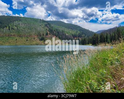 Lac, parc national de Sylvan Lake, Eagle, Colorado. Banque D'Images
