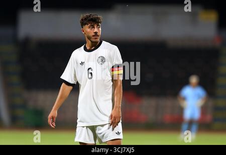 Elbasan, Albanie. 05th Sep, 2025. Football, U21 hommes : matches internationaux, Albanie - Allemagne : Umut Tohumcu (Allemagne). Crédit : Nderim Kaceli/dpa/Alamy Live News Banque D'Images