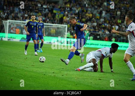 Wroclaw, basse-Silésie, Pologne. 5 septembre 2025. Lors du match entre l'Ukraine et la France - Coupe du monde des qualifications européennes 2026, 5 septembre 2025. Wroclaw, Pologne (crédit image : © Mateusz Birecki/ZUMA Press Wire) USAGE ÉDITORIAL SEULEMENT ! Non destiné à UN USAGE commercial ! Banque D'Images