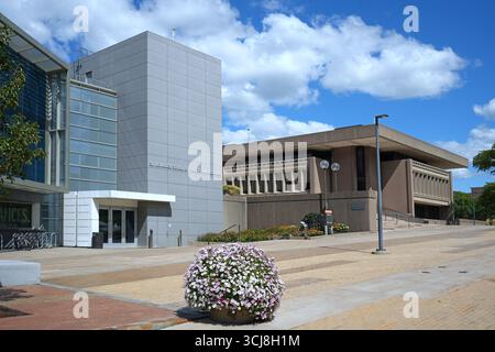 Campus de l'Université de Syracuse avec des bâtiments modernes à Syracuse, New York Banque D'Images