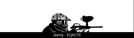 Illustration graphique vectorielle des soldats de la guerre de Sécession, silhouette noire arrière-plan blanc Illustration de Vecteur