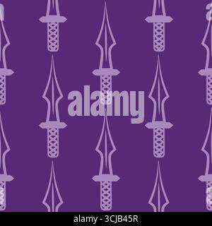 Silhouettes Magic symboles Seamless pattern, avec des éléments magiques tels que serpent, oeil, cartes de tarot, main, crâne, potion, lune, papillon, champignons, st Illustration de Vecteur