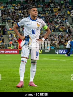 Wroclaw, Pologne. 05th Sep, 2025. Kylian Mbappe, de France, lors du match de qualification du Groupe d de la Coupe du monde de la FIFA 2026 opposant l'Ukraine et la France à la Tarczynski Arena à Wroclaw, Pologne, le 5 septembre 2025 (photo Andrew SURMA/ crédit : Sipa USA/Alamy Live News Banque D'Images