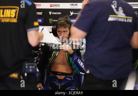 Sabadell, Barcelone, Espagne. 6 septembre 2025. Montmelo Espagne 06 septembre 2025 Fabio Quartararo (20 FR Yamaha) regarde lors de la course de sprint au Grand Prix MotoGP de Catalogne 2025 à Montmelo Espagne le 06 septembre 2025 (crédit image : © Xavi Urgeles/ZUMA Press Wire) USAGE ÉDITORIAL SEULEMENT ! Non destiné à UN USAGE commercial ! Crédit : ZUMA Press, Inc/Alamy Live News Banque D'Images