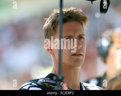 Sabadell, Barcelone, Espagne. 6 septembre 2025. Montmelo Espagne 06 septembre 2025 Fabio Quartararo (20 FR Yamaha) regarde lors de la course de sprint au Grand Prix MotoGP de Catalogne 2025 à Montmelo Espagne le 06 septembre 2025 (crédit image : © Xavi Urgeles/ZUMA Press Wire) USAGE ÉDITORIAL SEULEMENT ! Non destiné à UN USAGE commercial ! Crédit : ZUMA Press, Inc/Alamy Live News Banque D'Images