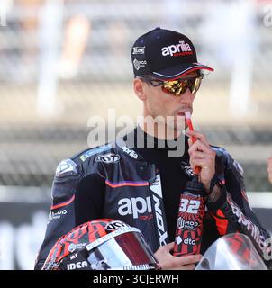Sabadell, Barcelone, Espagne. 6 septembre 2025. Montmelo Espagne 06 septembre 2025 Lorenzo Savadori (32 IT Aprilia Racing) regarde lors de la course de sprint au Grand Prix MotoGP de Catalogne 2025 à Montmelo Espagne le 06 septembre 2025 (crédit image : © Xavi Urgeles/ZUMA Press Wire) USAGE ÉDITORIAL SEULEMENT ! Non destiné à UN USAGE commercial ! Crédit : ZUMA Press, Inc/Alamy Live News Banque D'Images
