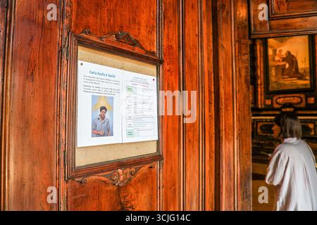 Milan, Italie. 07 septembre 2025. Milano, 7 agosto, Chiesa Parrocchiale di Santa Maria Segreta in occasione della santificazione di Carlo Acurtis crédit : LaPresse/Alamy Live News Banque D'Images