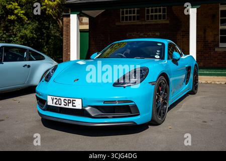 Porsche 718 Cayman GTS 2018, exposée au Bicester Motion Scamble le 25 août 2025. Banque D'Images