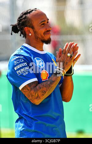 Monza, Italie. 07 septembre 2025. Lewis Hamilton (GBR) Ferrari. 07.09.2025. Championnat du monde de formule 1, Rd 16, Grand Prix d'Italie, Monza, Italie, jour de la course. Le crédit photo devrait se lire : XPB/Alamy Live News. Banque D'Images