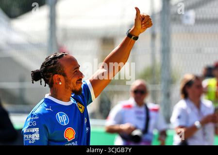 Monza, Italie. 07 septembre 2025. Lewis Hamilton (GBR) Ferrari. 07.09.2025. Championnat du monde de formule 1, Rd 16, Grand Prix d'Italie, Monza, Italie, jour de la course. Le crédit photo devrait se lire : XPB/Alamy Live News. Banque D'Images
