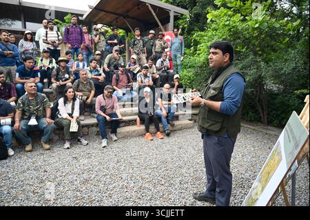 Gurugram, Inde. 07 septembre 2025. GURUGRAM, INDE - 7 SEPTEMBRE : les membres du Wildlife Photographers collective of India (WPCI) ont été organisés une marche des papillons et des papillons de nuit à l'occasion du mois des papillons au parc de biodiversité d'Aravali, le 7 septembre 2025 à Gurugram, en Inde. (Photo de Parveen Kumar/Hindustan Times/Sipa USA ) crédit : Sipa USA/Alamy Live News Banque D'Images