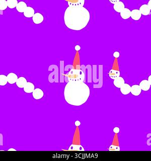 Chenilles de Noël pour enfants modèle sans couture vers pour tissus et textiles et emballages et linge de maison et papier d'emballage d'hiver Banque D'Images