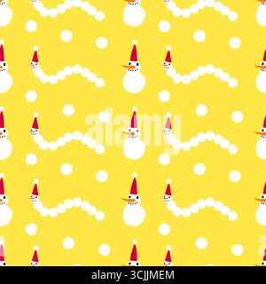 Chenilles de Noël pour enfants modèle sans couture vers pour tissus et textiles et emballages et linge de maison et papier d'emballage d'hiver Banque D'Images