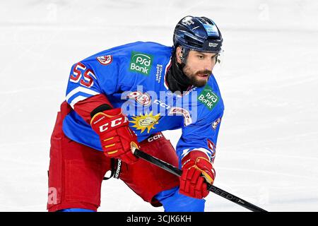 Eishockey DEL2 -Testspiel : Krefeld Pinguine vs Düsseldorfer EG AM.07.09.2025 in der Yayla Arena in Krefeld Düsseldorfs Erik Brown (Nr.55) Foto : osnapix Banque D'Images