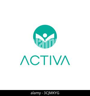 Design de logo actif biologique médical Premium nature Health Illustration de Vecteur