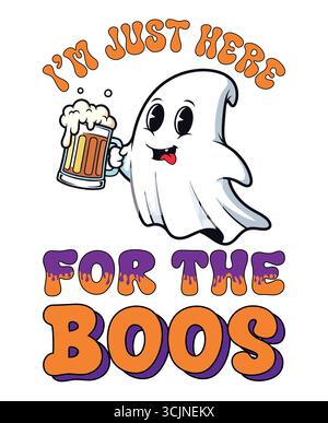 Design de T-shirt vecteur d'Halloween Illustration de Vecteur