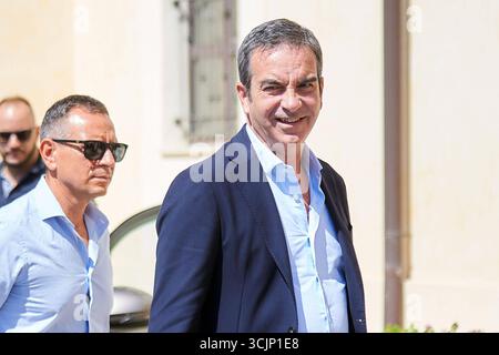 News - Matteo Salvini ouvre la campagne électorale de la Lega en Calabre pour les élections régionales avec Roberto Occhiuto e Claudio Durigon Roberto occhiuto pendant Matteo Salvini ouvre la campagne électorale de la Lega en Calabre pour les élections régionales avec Roberto Occhiuto e Claudio Durigon, News in Catanzaro, Italy, 08 septembre 2025 Catanzaro Parco biodiversita mediterranea Michele Traversa Italie Copyright : AntonxioxMoniacix Livexiacix 2014752 Banque D'Images