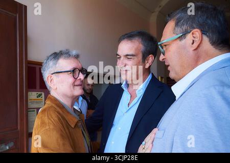 News - Matteo Salvini ouvre la campagne électorale de la Lega en Calabre pour les élections régionales avec Roberto Occhiuto e Claudio Durigon Roberto Occhiuto Claudio Durigon et Nino Sperli pendant Matteo Salvini ouvre la campagne électorale de la Lega en Calabre pour les élections régionales avec Roberto Occhiuto e Claudio Durigon, News in Catanzaro, Italie, septembre 08 2025 Catanzaro Parco biodiversita medea Michele Traversa Italie Copyright Livixixeax 2014761 Banque D'Images