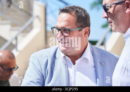 News - Matteo Salvini ouvre la campagne électorale de la Lega en Calabre pour les élections régionales avec Roberto Occhiuto e Claudio Durigon Claudio Durigon ouvre la campagne électorale de la Legas en Calabre pour les élections régionales. Pendant Matteo Salvini ouvre la campagne électorale de la Ligue en Calabre pour les élections régionales avec Roberto Occhiuto e Claudio Durigon, News in Catanzaro, Italy, September 08 2025 Catanzaro Parco biodiversita mediterranea Michele Traversa Italy Copyright : xAntonioxMoniacix/xLiveMediax LPN 2014754 Banque D'Images
