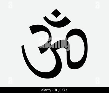 Signe de religion hindoue. Icône noire pour l'hindouisme. Temple religieux indien symbole de l'Inde pour le culte. Image graphique spirituelle traditionnelle sacrée pour la foi Illustration de Vecteur