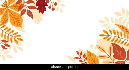 Châssis avec les feuilles d'automne. Illustration de Vecteur