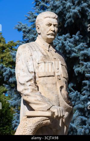 Monument à Joseph Staline, homme politique soviétique et révolutionnaire (1878-1953) dans sa ville natale Gori, Géorgie Banque D'Images