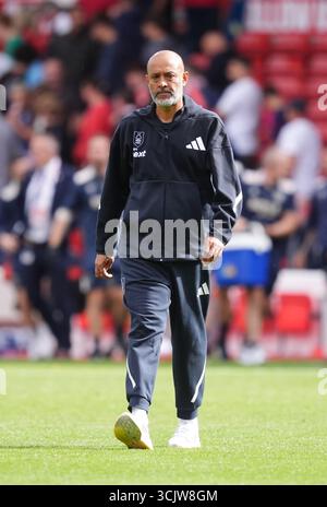 Dossier photo du 09/09/25 de Nuno Espirito Santo. Nottingham Forest a limogé l'entraîneur-chef Nuno Espirito Santo à la suite d'une rupture de sa relation avec le propriétaire du club Evangelos Marinakis. Date d'émission : mardi 9 septembre 2025. Banque D'Images