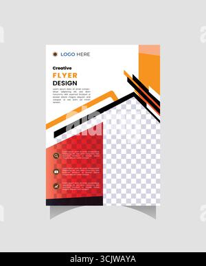 Design de flyer moderne avec des formes géométriques et du texte Illustration de Vecteur