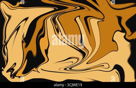 Fond marbré abstrait – Fluid Swirl Design dans les tons marron, beige et noir Banque D'Images