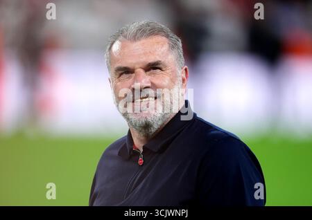 Dossier photo du 21/05/25 de Ange Postecoglou. Nottingham Forest devrait nommer l'ancien patron de Tottenham Ange Postecoglou pour remplacer Nuno Espirito Santo. Nuno a été limogé lundi soir suite à une rupture de sa relation avec le propriétaire Evangelos Marinakis. Date d'émission : mardi 9 septembre 2025. Banque D'Images