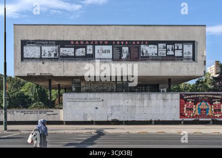 Bosnie-Herzégovine, Sarajevo Centar, Marijin Dvor : Musée de la Révolution (Musée d'histoire) de Bosnie-Herzégovine ('Zgrada Historijskog muzej Banque D'Images