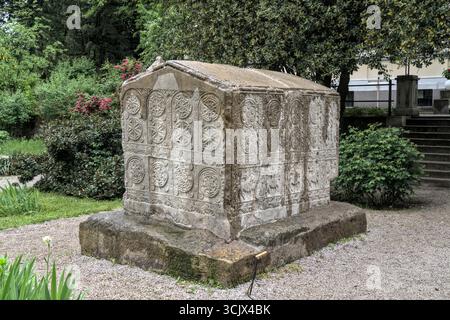 Bosnie-Herzégovine, Sarajevo Centar, Marijin Dvor : jardin du musée national de Bosnie-Herzégovine ('Zgrada Zemaljski Muzej') [Karel Pařík Banque D'Images