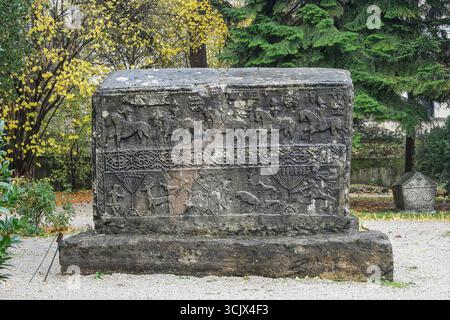 Bosnie-Herzégovine, Sarajevo Centar, Marijin Dvor : jardin du musée national de Bosnie-Herzégovine ('Zgrada Zemaljski Muzej') [Karel Pařík Banque D'Images