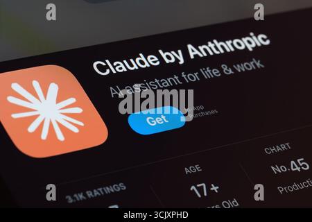 Claude par Anthropic app Banque D'Images
